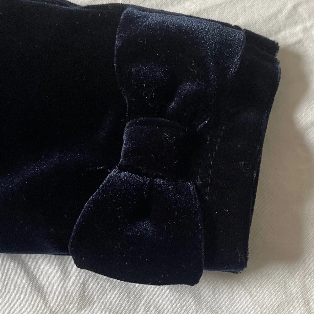GAP Girls Navy Velvet Long Sleeve Formal Dress